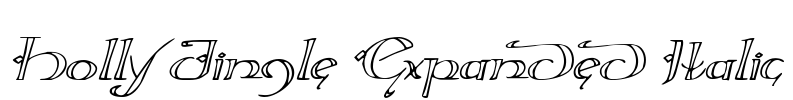 Holly Jingle Expanded Italic Font Image