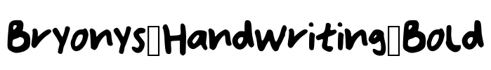 Bryonys_Handwriting_Bold Font Image