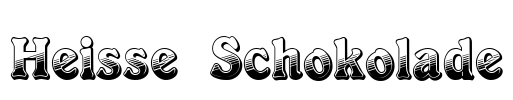 Heisse Schokolade Font Image