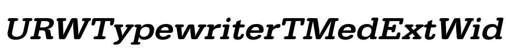 URWTypewriterTMedExtWid Font Image