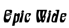 Epic Wide Font Image