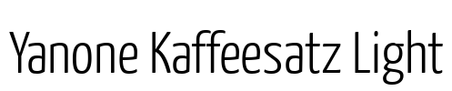 Yanone Kaffeesatz Light