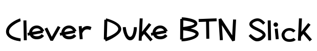 Clever Duke BTN Slick Font Image