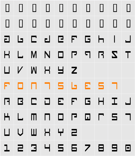 Legion Condensed Character Map
