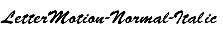 LetterMotion-Normal-Italic Font Image