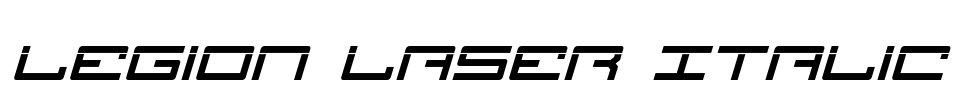 Legion Laser Italic Font Image