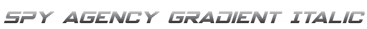Spy Agency Gradient Italic Font Image