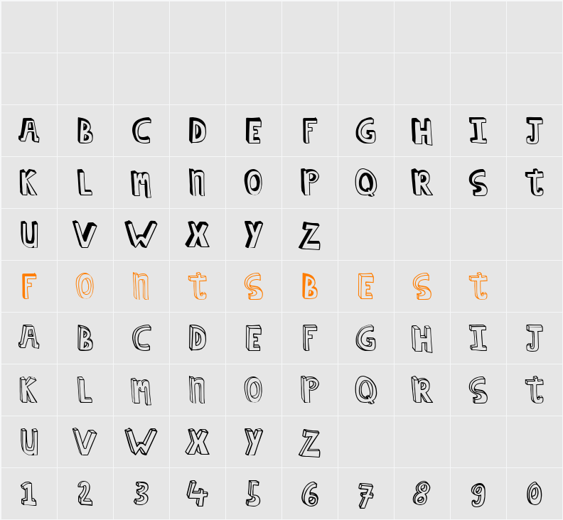 hildeCAPS Character Map