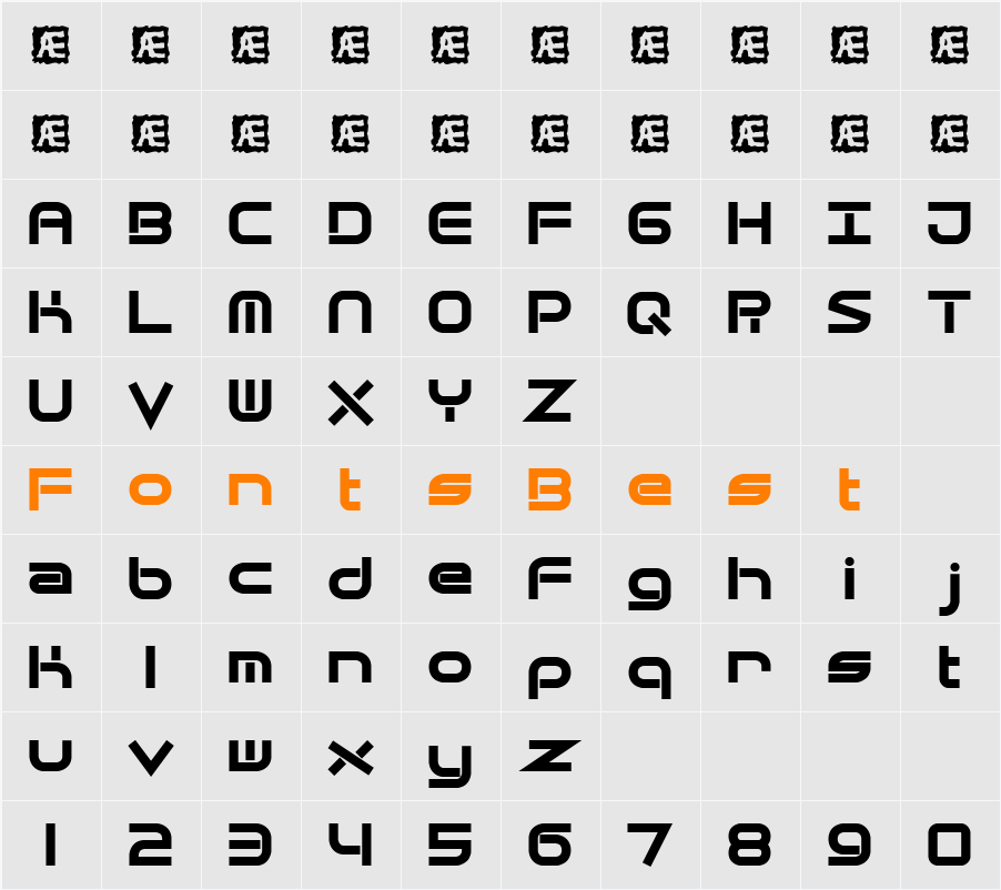 Quantum Flat BRK Character Map