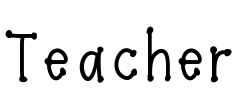 Teacher Font Image