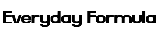 Everyday Formula Font Image