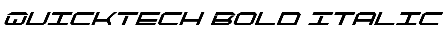 QuickTech Bold Italic Font Image