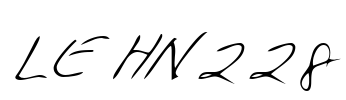LEHN228 Font Image