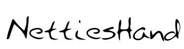 NettiesHand Font Image