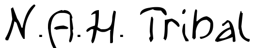 N.A.H. Tribal Font Image