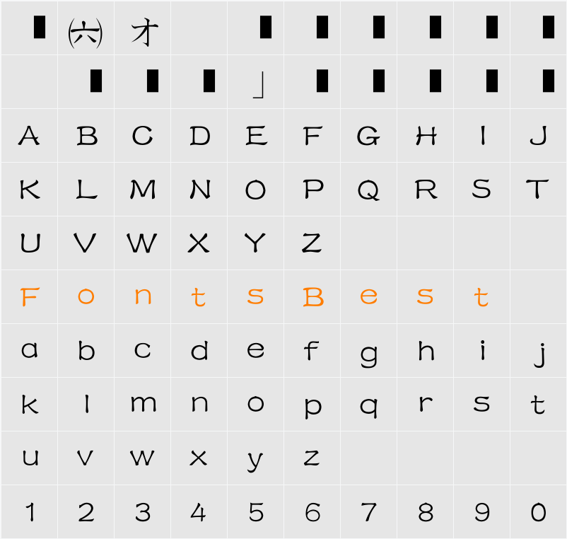 EU-TT Character Map