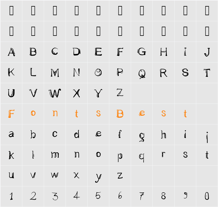Sheffre Omega Character Map