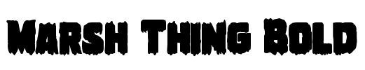 Marsh Thing Bold Font Image