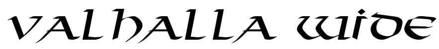 Valhalla Wide Font Image