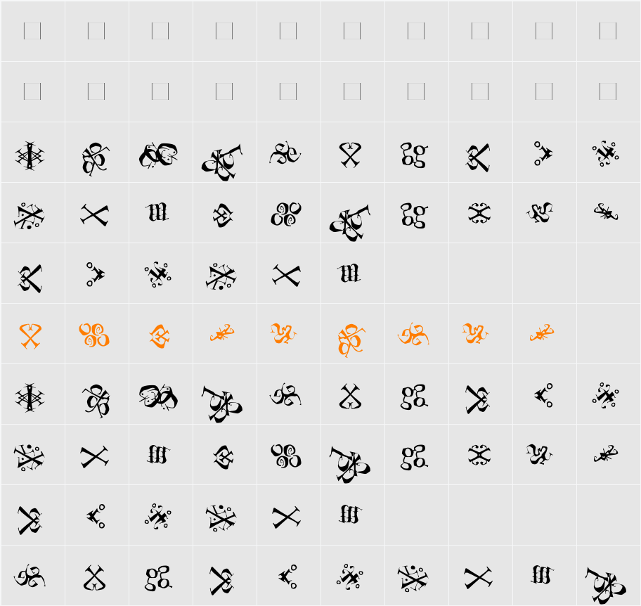 TackleboxFive Character Map