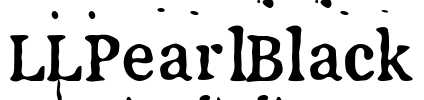 LLPearlBlack Font Image