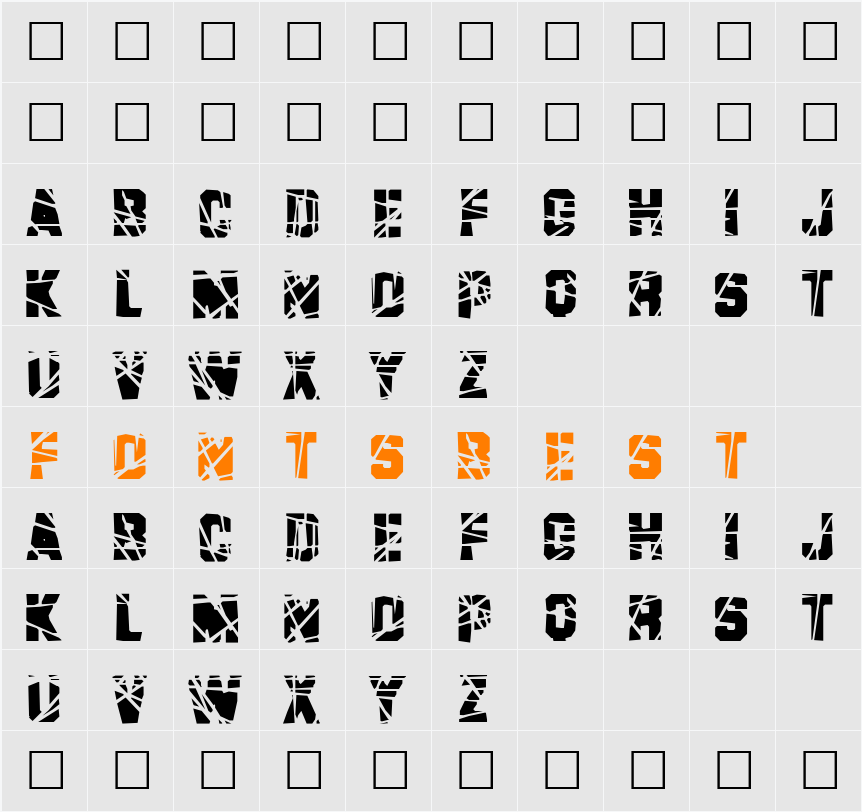 Brad Character Map
