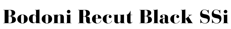 Bodoni Recut Black SSi