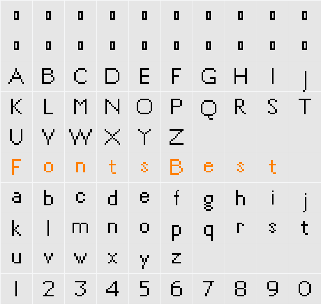 01Phonetix Character Map