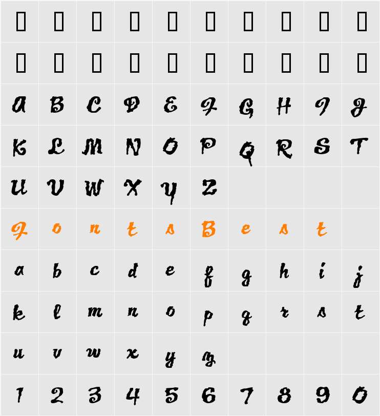 JackLantern BB Character Map