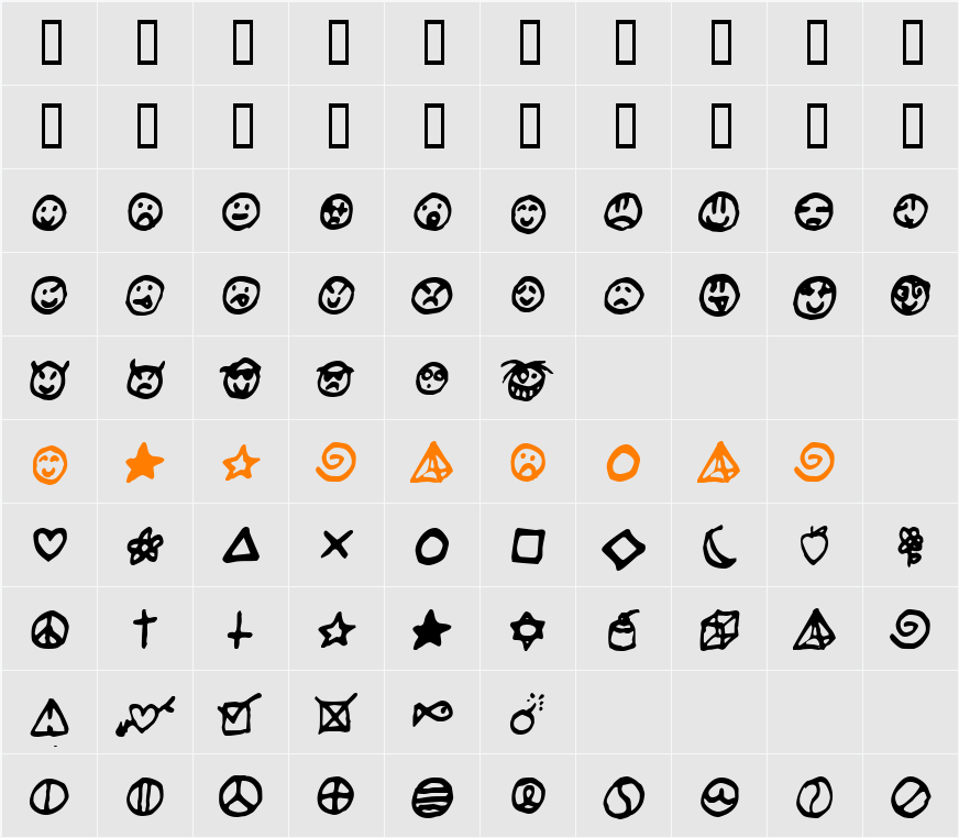 SaladeDeFruitsCerise Character Map