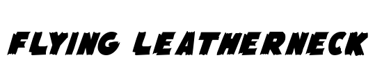 Flying Leatherneck Font Image