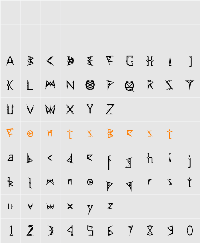 Effexor Character Map