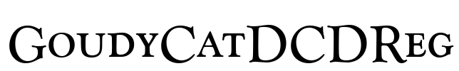 GoudyCatDCDReg Font Image