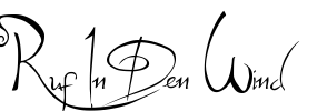 Ruf In Den Wind Font Image