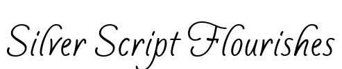 Silver Script Flourishes Font Image