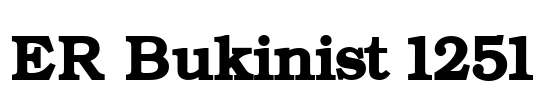 ER Bukinist 1251 Font Image