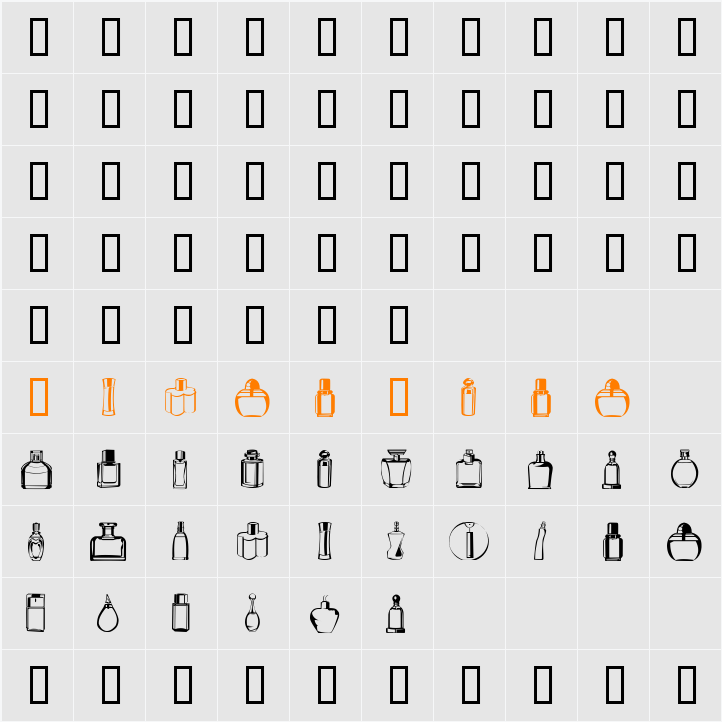 botellas 2004 Character Map