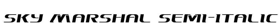 Sky Marshal Semi-Italic Font Image