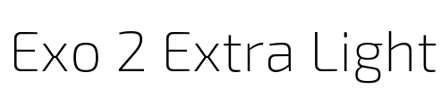 Exo 2 Extra Light Font Image