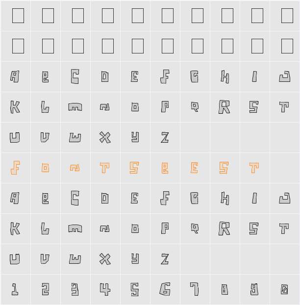 Tagi Securite Character Map