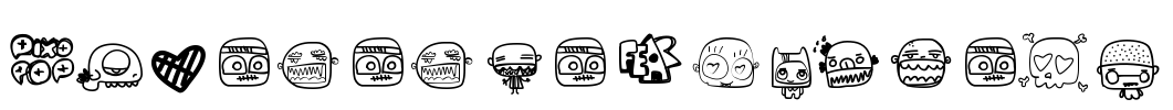 PixopopMonstalove Font Image