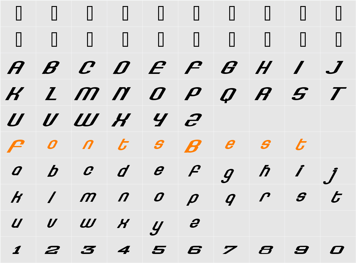 precision Character Map