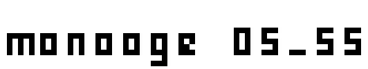 monooge 05_55 Font Image