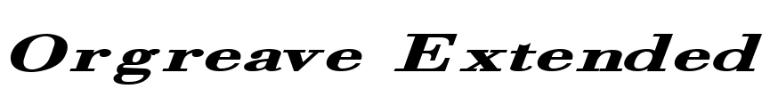 Orgreave Extended Font Image
