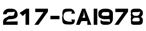 217-CAI978 Font Image