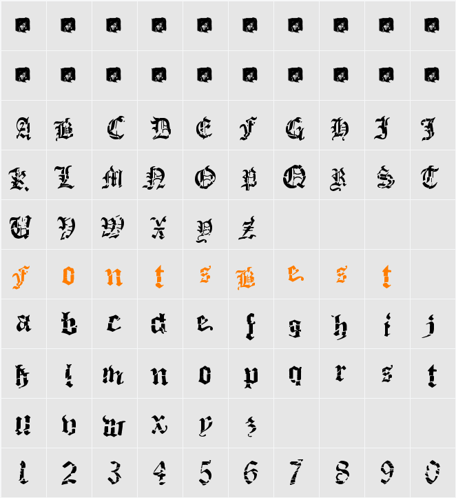Death Fucking Metal Character Map