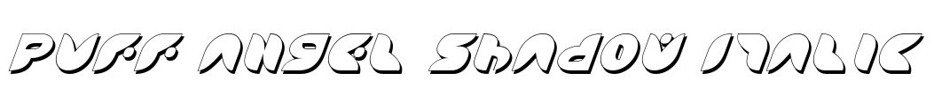Puff Angel Shadow Italic Font Image