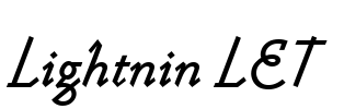 Lightnin LET Font Image