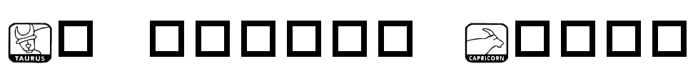 KR Zodiac Dings Font Image