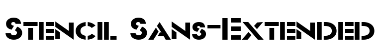 Stencil Sans-Extended Font Image